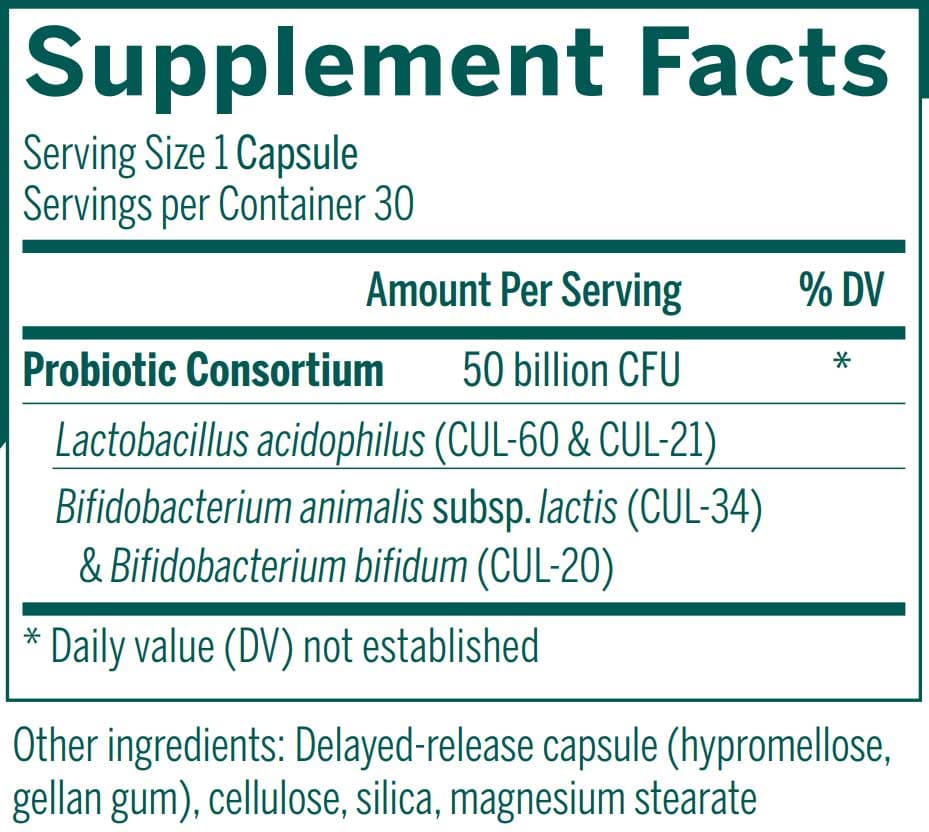 Genestra Brands HMF Intensive 50 Ingredients