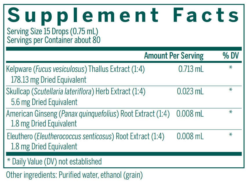 Genestra Brands Kelp Combination #1 Ingredients