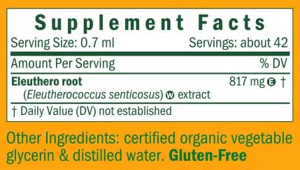 Herb Pharm Eleuthero Glycerite Ingredients