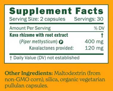 Herb Pharm Kava Capsules Ingredients