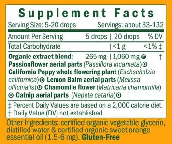 Herb Pharm Kids Fast Asleep Ingredients