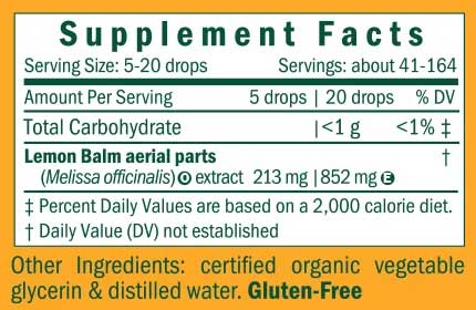 Herb Pharm Kids Lemon Balm Calm Alcohol Free Ingredients