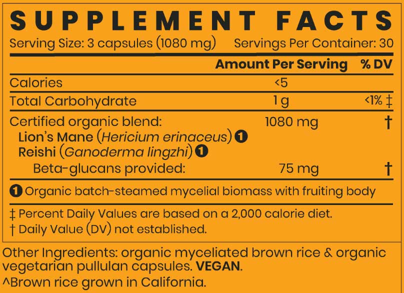 Herb Pharm Lion's Mane Blend with Reishi Ingredients