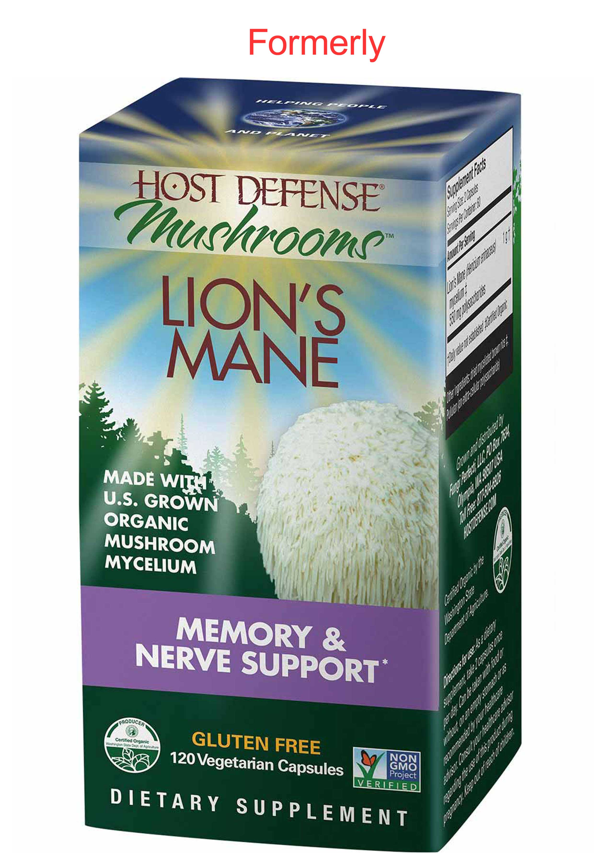 Host Defense Lion's Mane Capsules Formerly