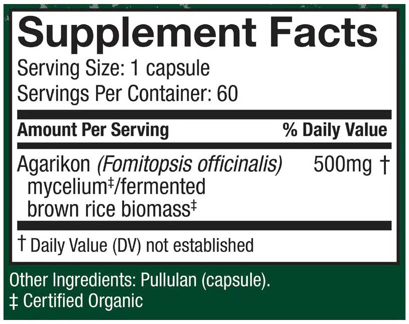 Host Defense Agarikon Capsules Ingredients