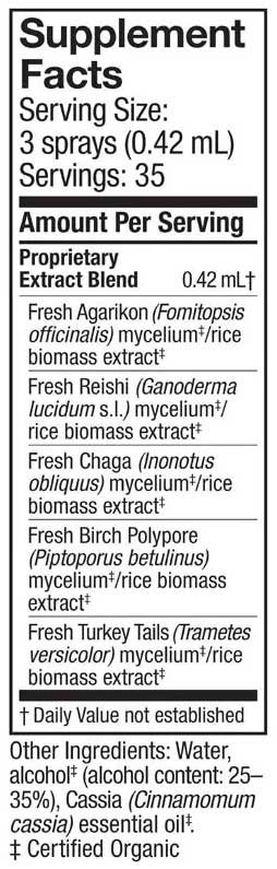 Host Defense MycoShield® Spray Cinnamon Ingredients