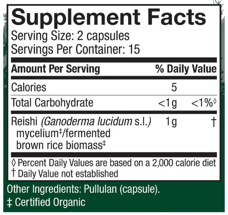 Host Defense Reishi Capsules Ingredients