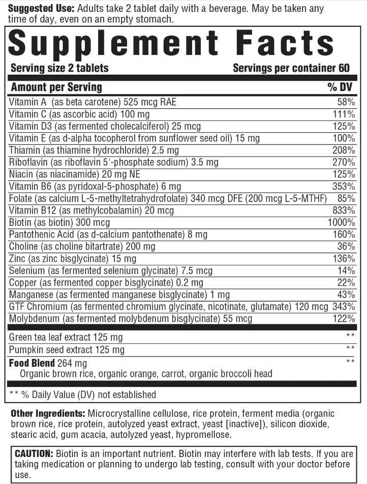 Innate Response Formulas Men's 55+ Multivitamin Ingredients