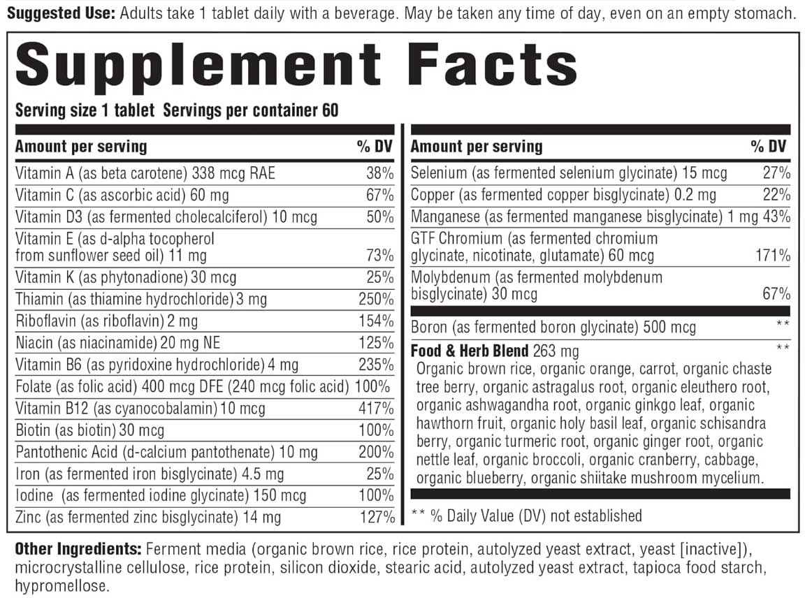Innate Response Formulas Women Over 40 One Daily Ingredients