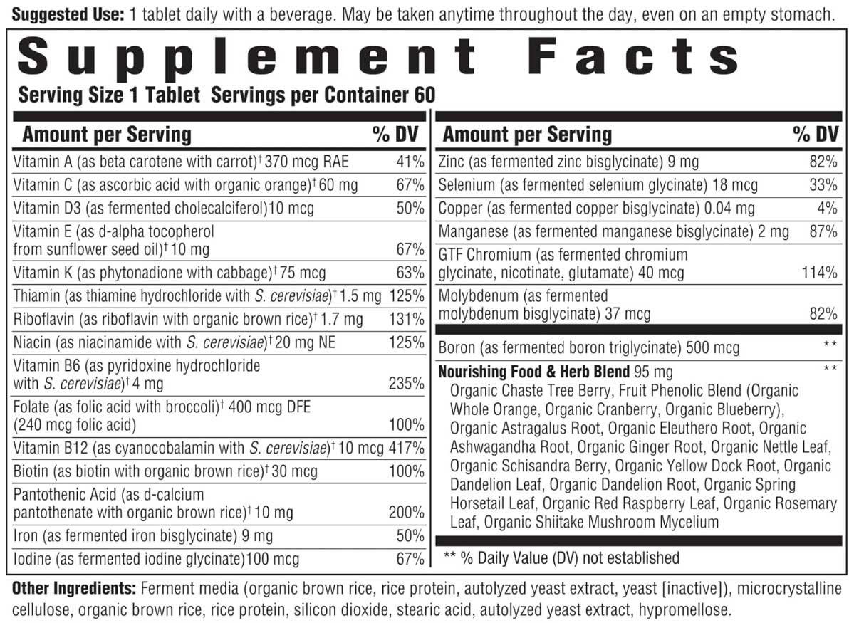 Innate Response Formulas Women's One Daily Ingredients