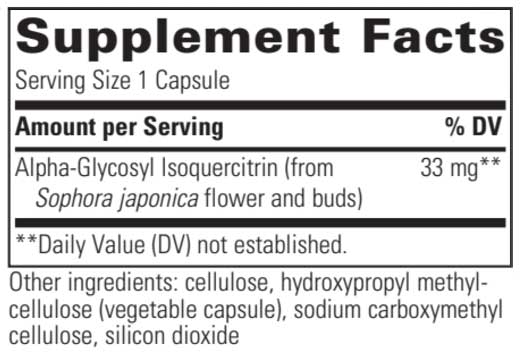 Integrative Therapeutics Alpha-Glycosyl Isoquercitrin Ingredients