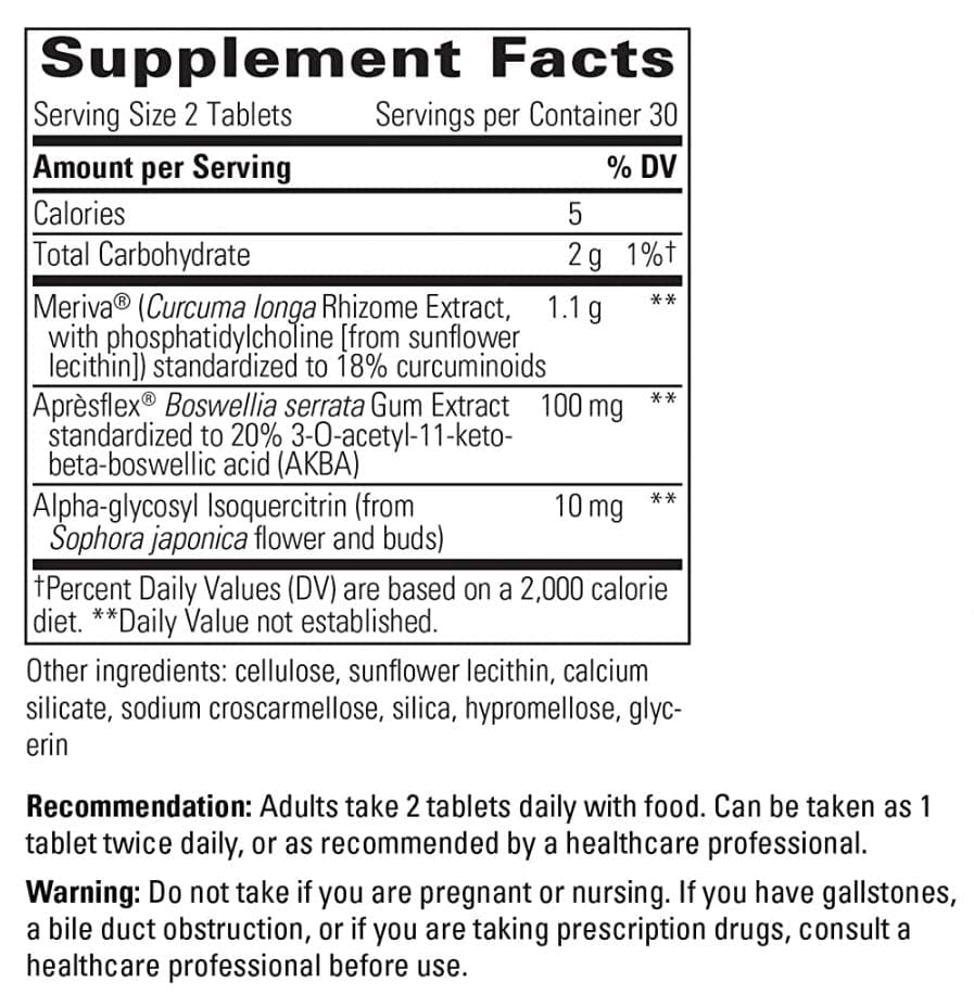 Integrative Therapeutics Curcumax Pro Ingredients