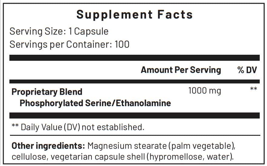 InterPlexus Seriphos Ingredients