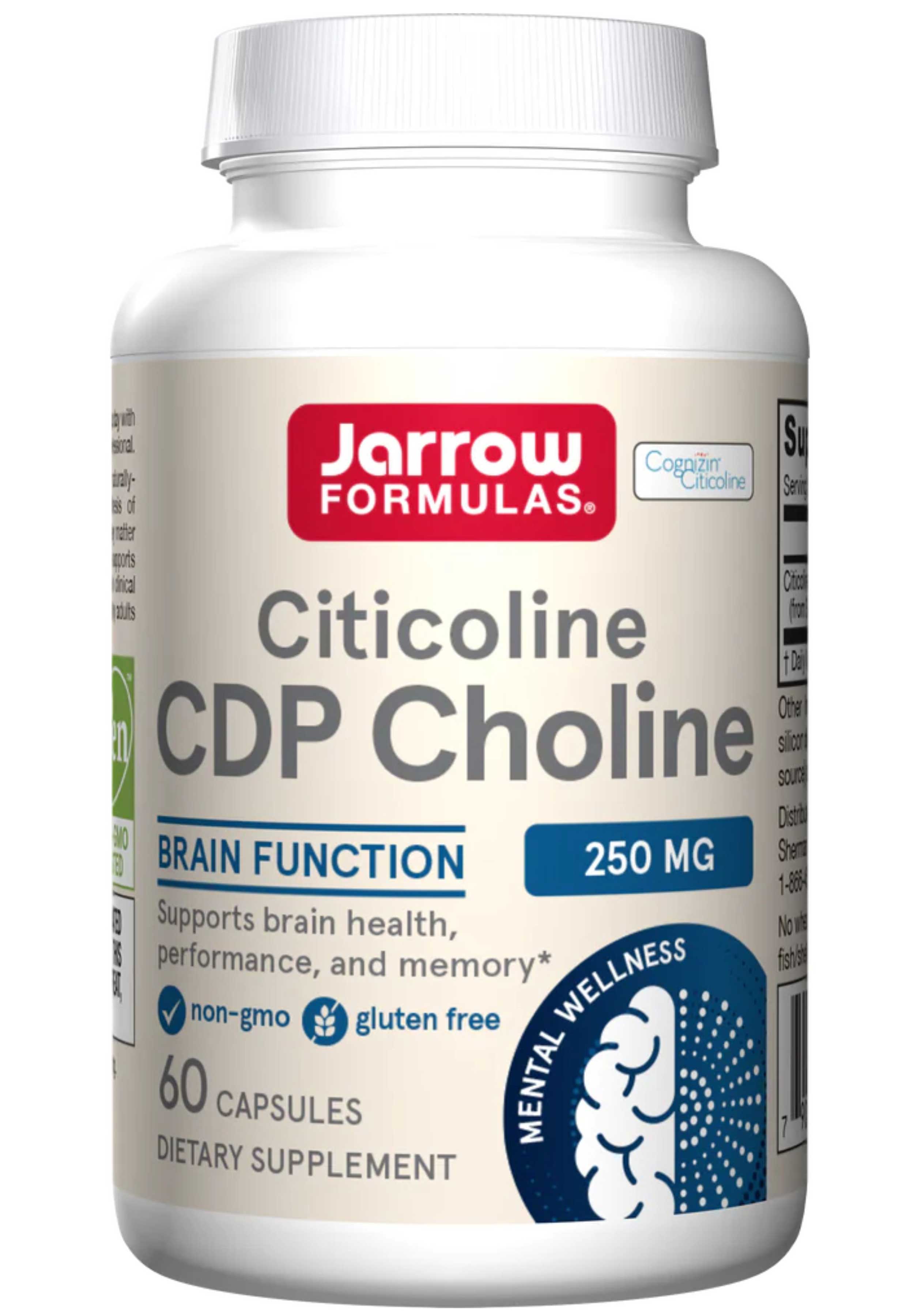 Jarrow Formulas Citicoline CDP Choline 250 mg