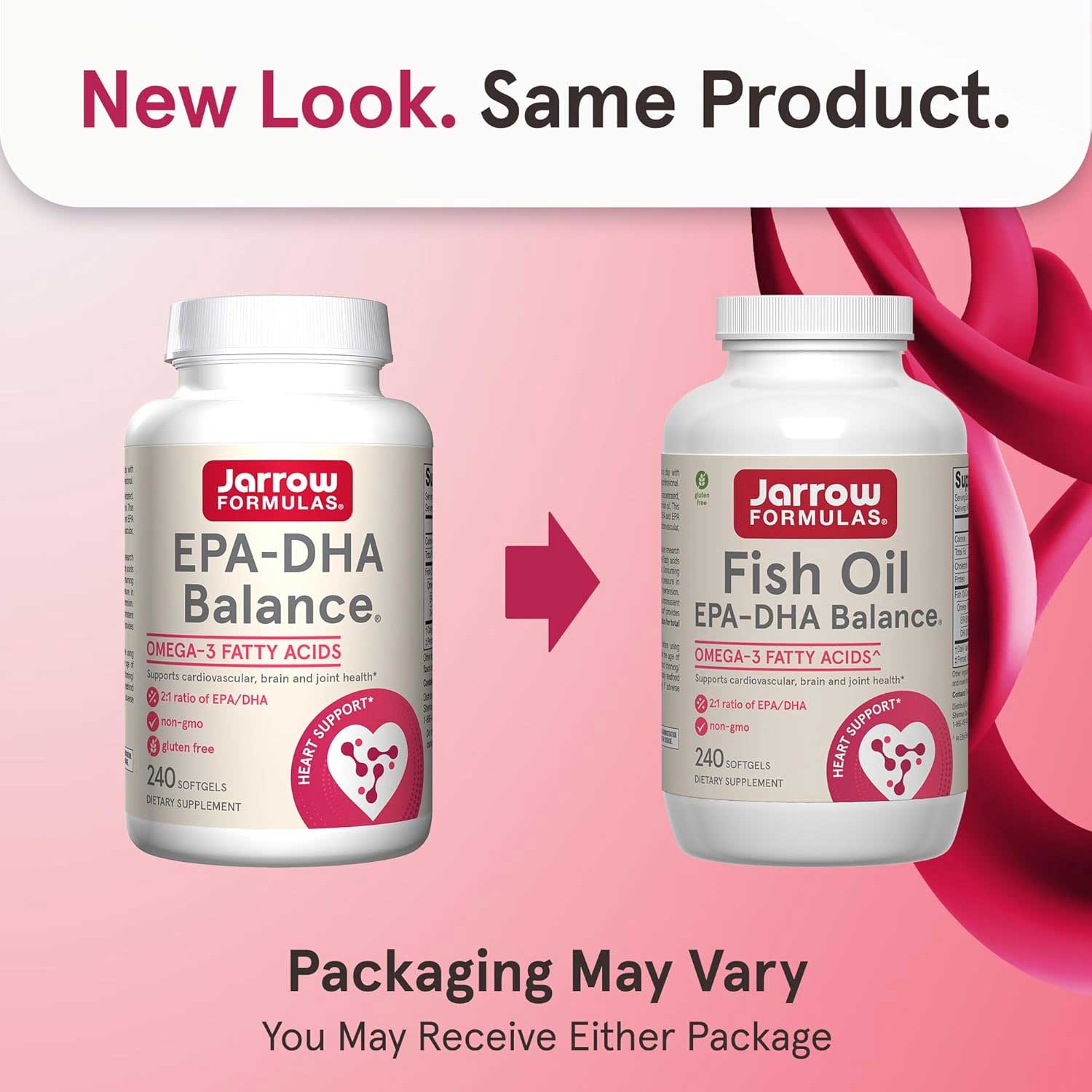 Jarrow Formulas Fish Oil EPA-DHA Balance New Look