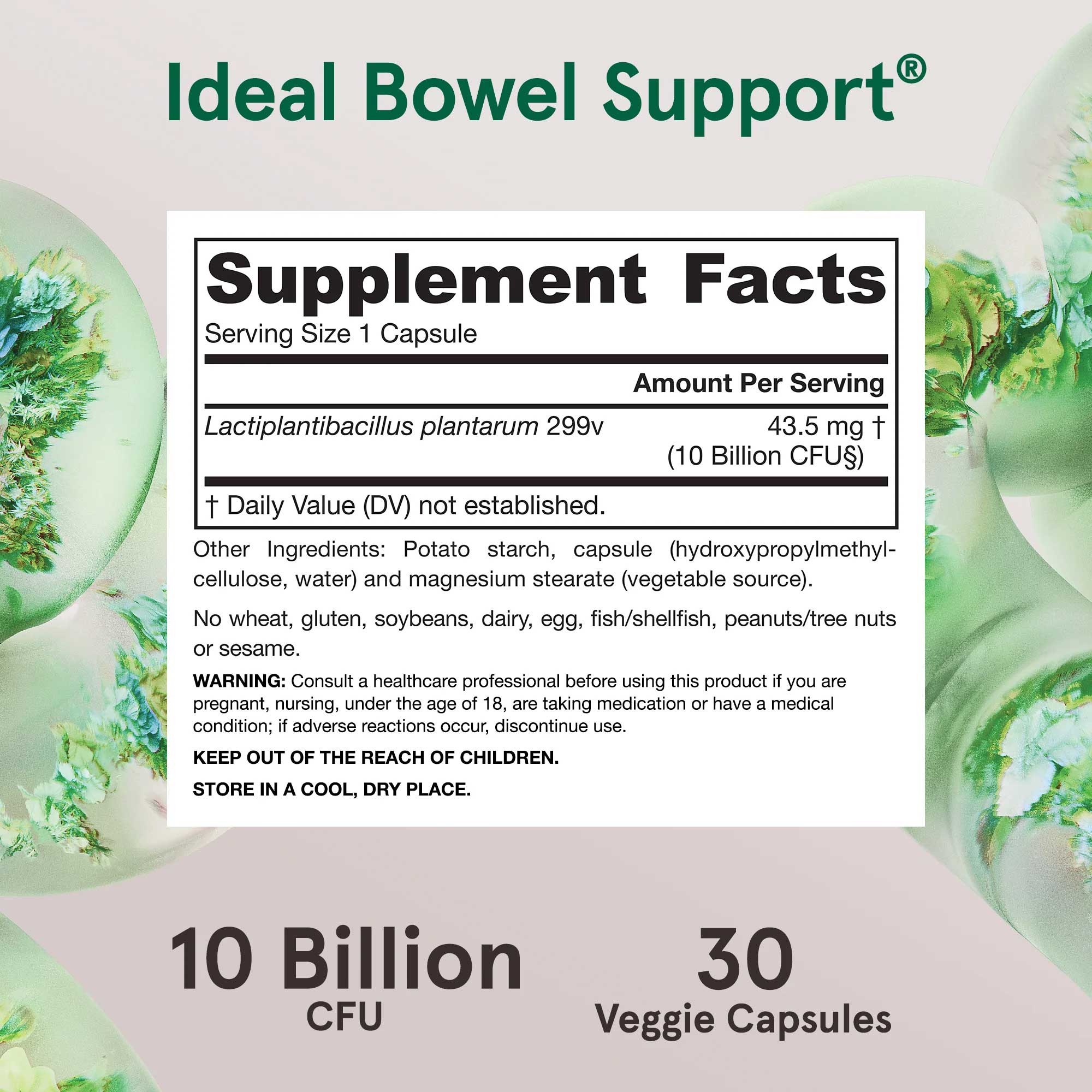 Jarrow Formulas Ideal Bowel Support Ingredients