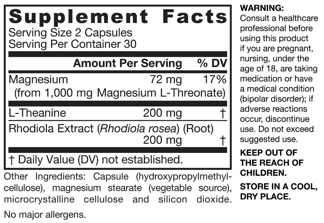 Jarrow Formulas MagMind Stress Resistance Ingredients