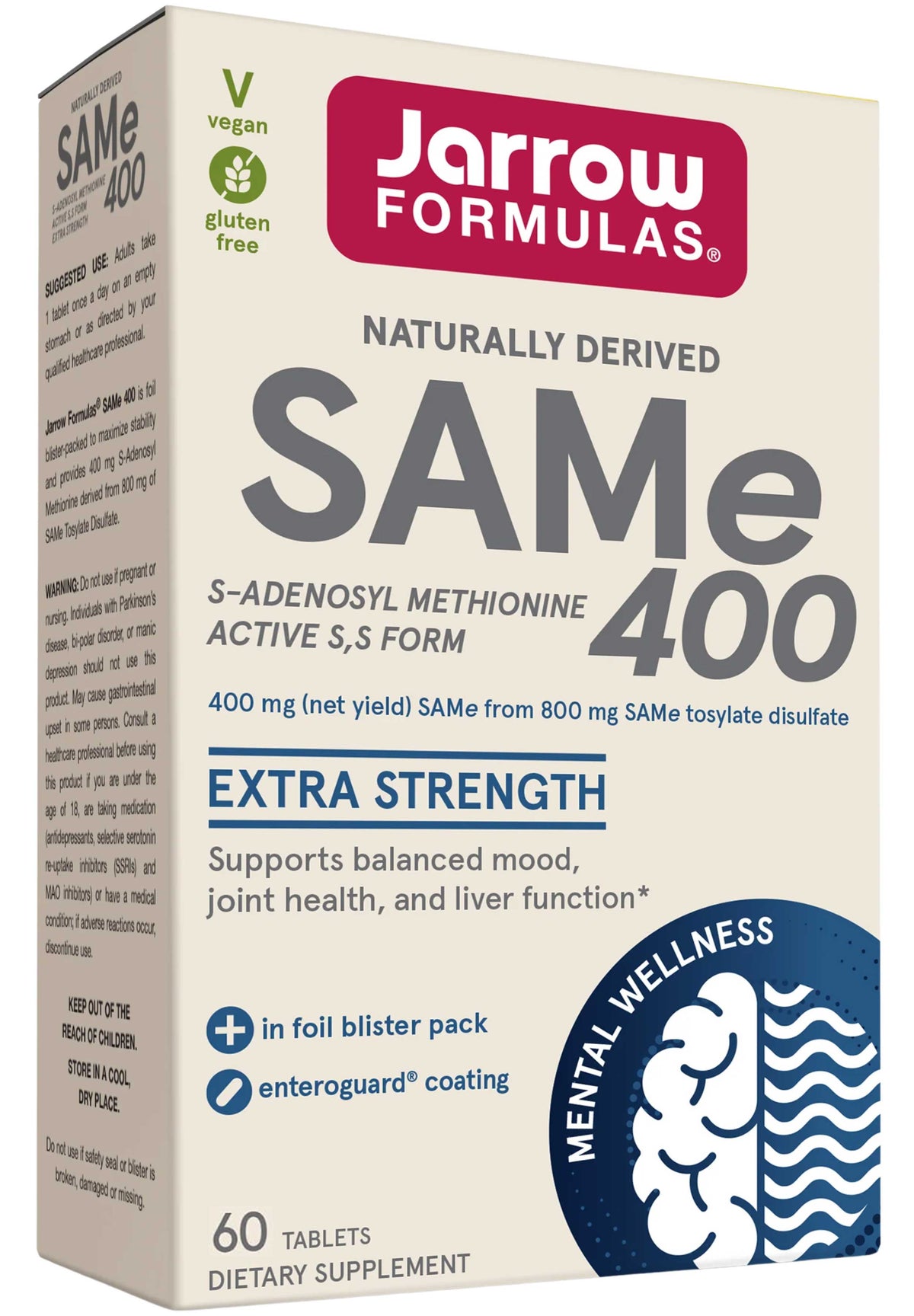 Jarrow Formulas SAMe 400 mg