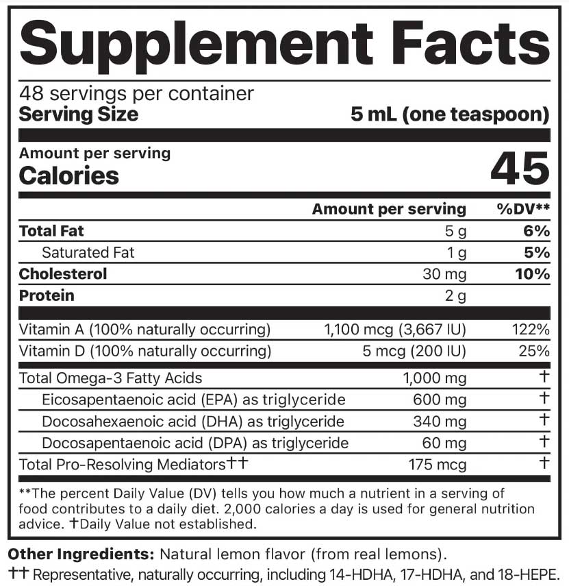 Jigsaw Health Alaskan Cod Liver Oil Liquid Ingredients