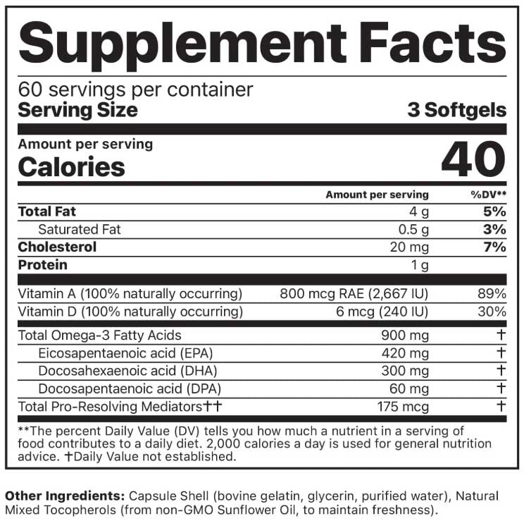 Jigsaw Health Alaskan Cod Liver Oil Ingredients