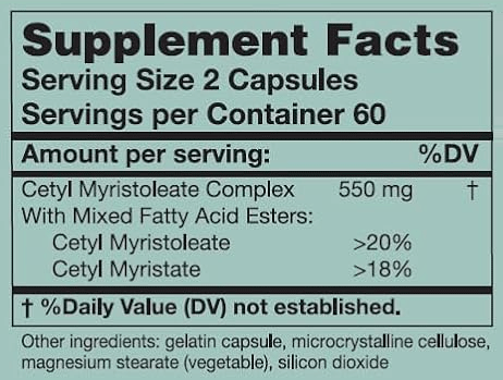 Karuna Health Cetyl Myristoleate 550 mg Ingredients