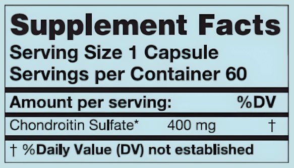 Karuna Health Chondroitin Sulfate 400 mg Ingredients