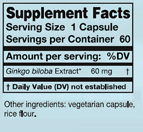 Karuna Health Ginkgo Ingredients