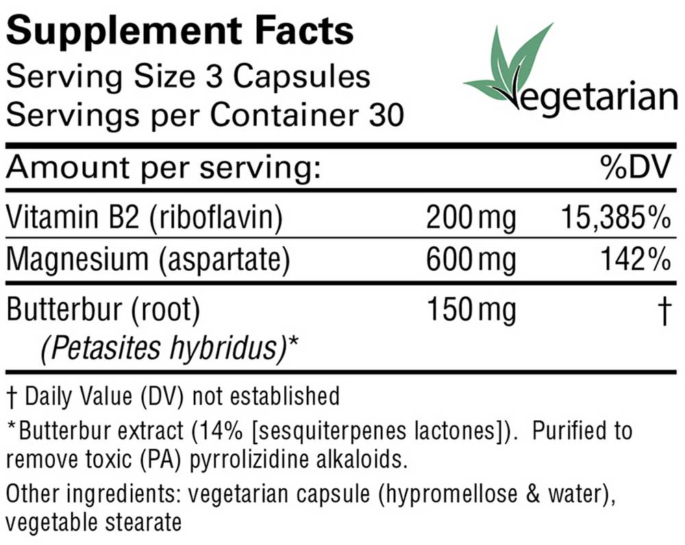 Karuna Health MigraMAXX Ingredients