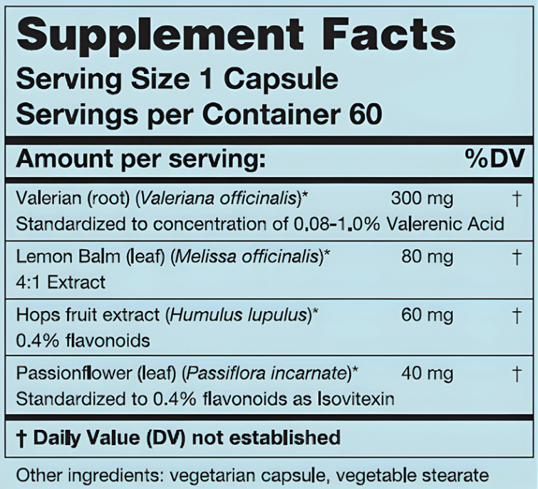 Karuna Health Sleep Formula Ingredients