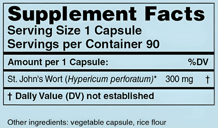 Karuna Health St. John's Wort Ingredients