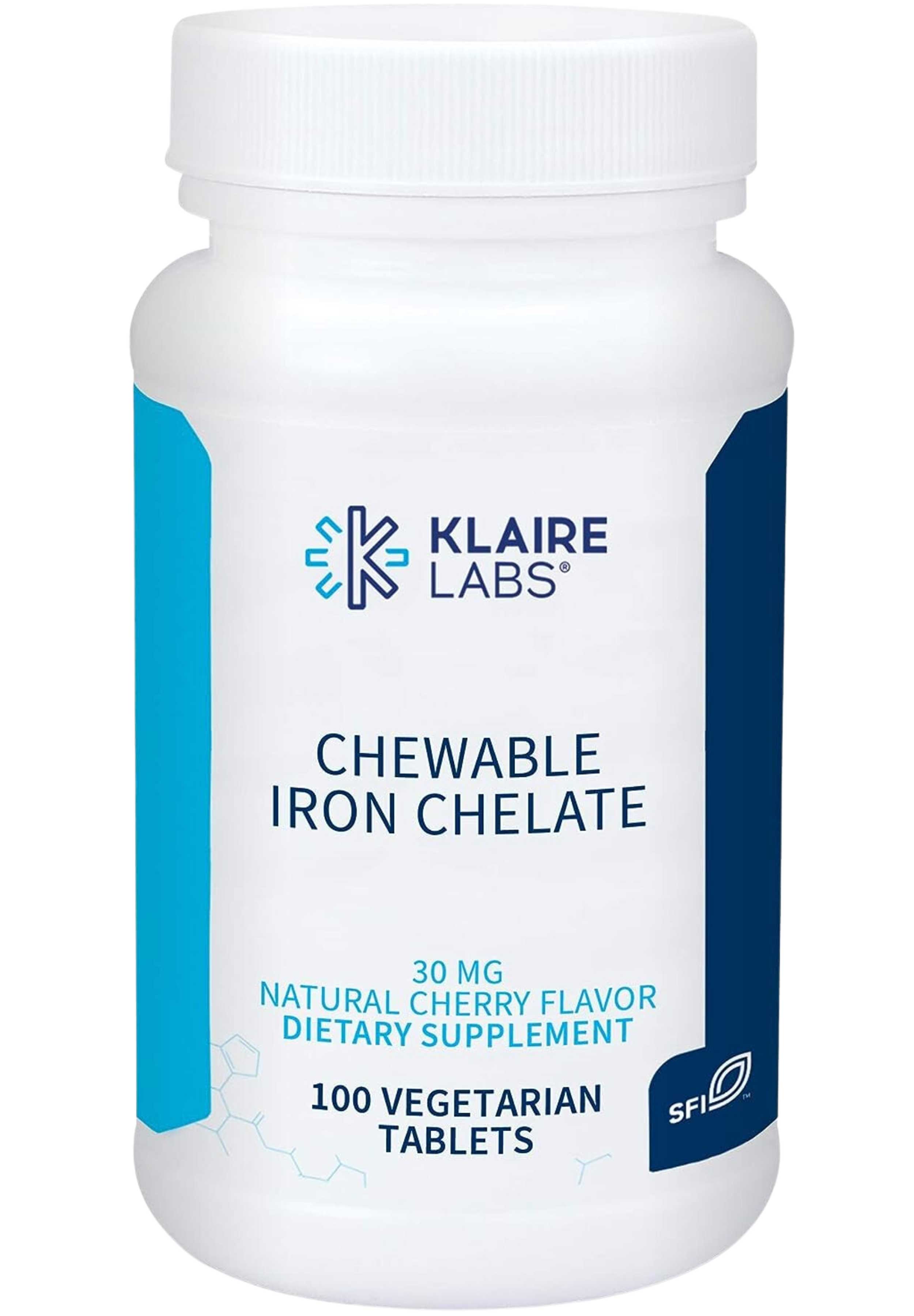 Klaire Labs Chewable Iron Chelate 30 mg