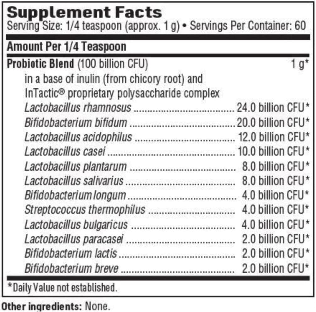 Klaire Labs Ther-Biotic® Complete Powder Ingredients