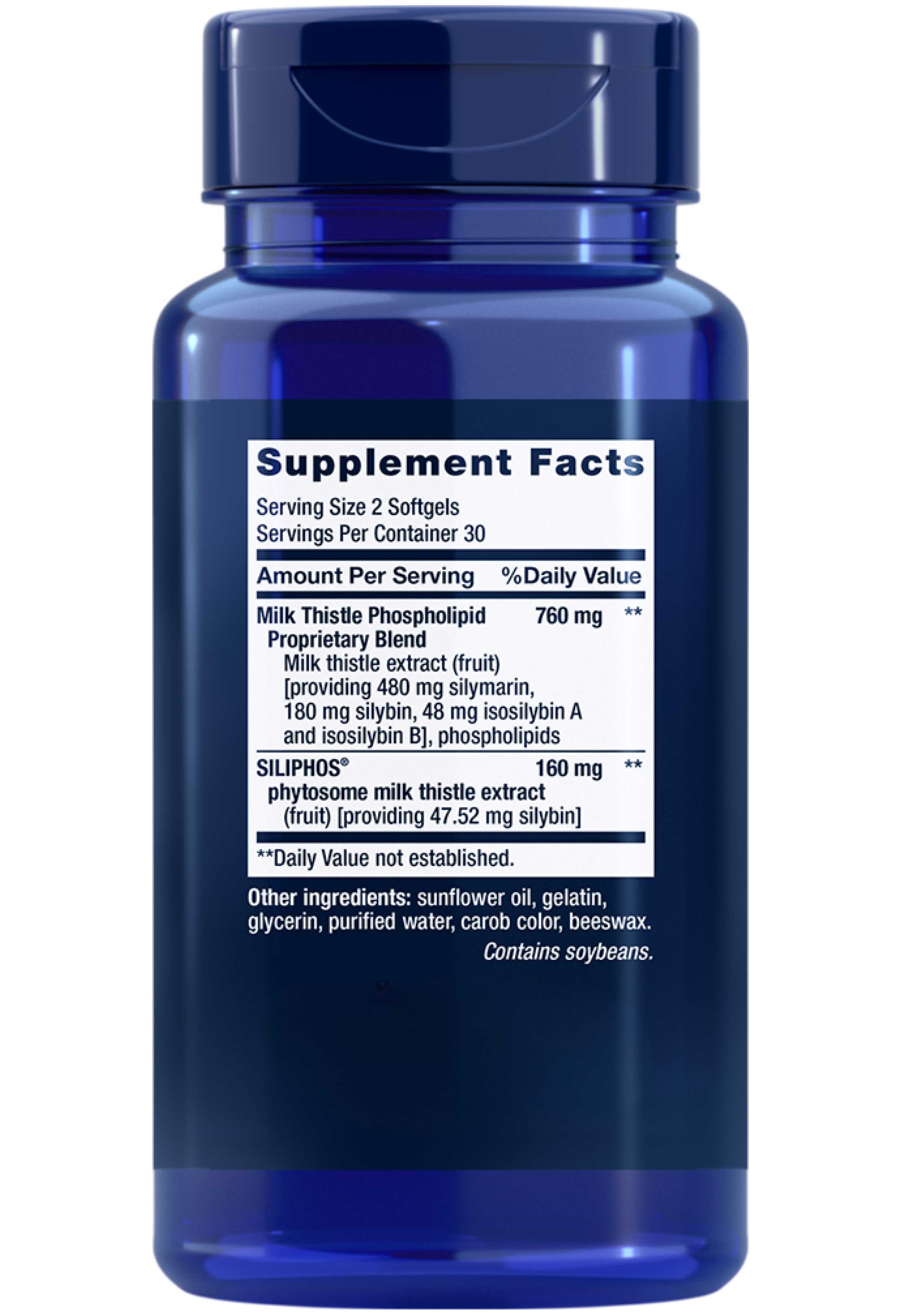Life Extension Advanced Milk Thistle Ingredients