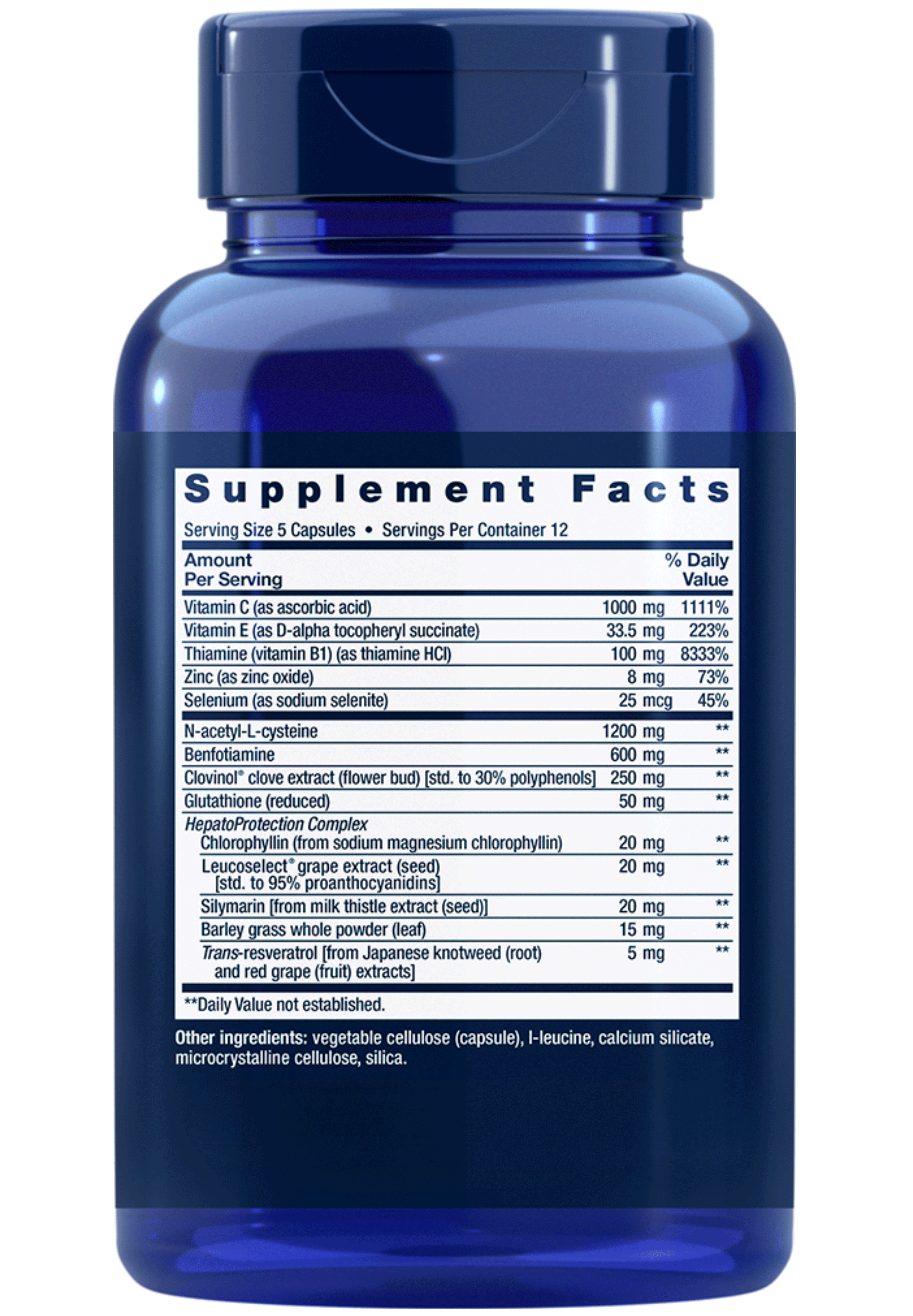 Life Extension Anti-Alcohol Complex Ingredients