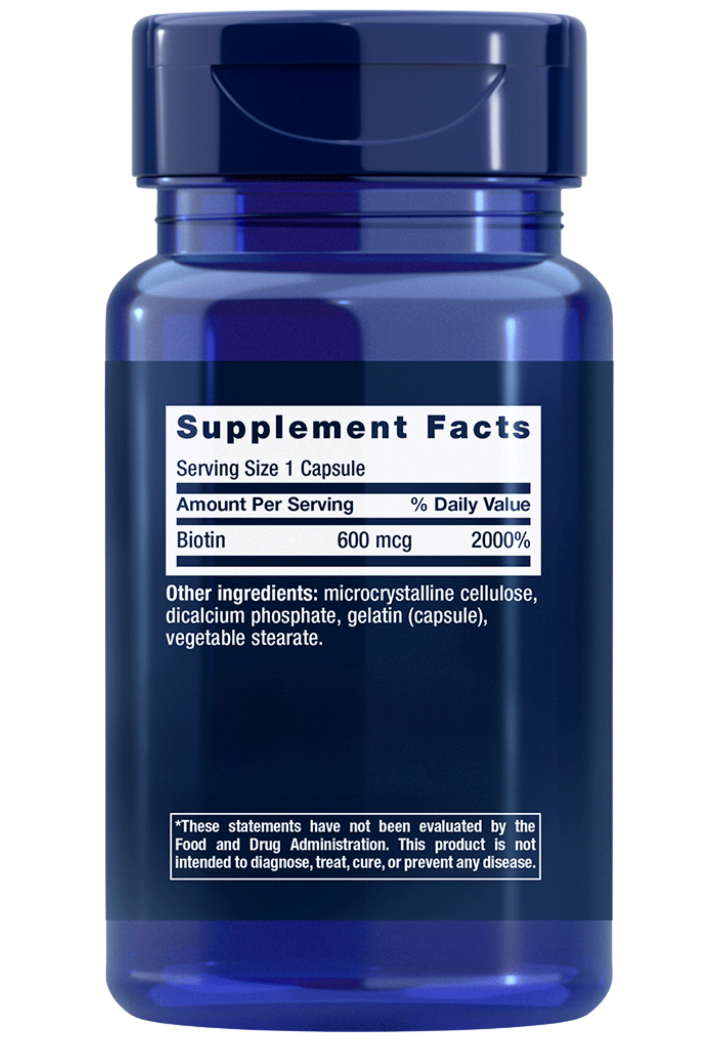 Life Extension Biotin Ingredients
