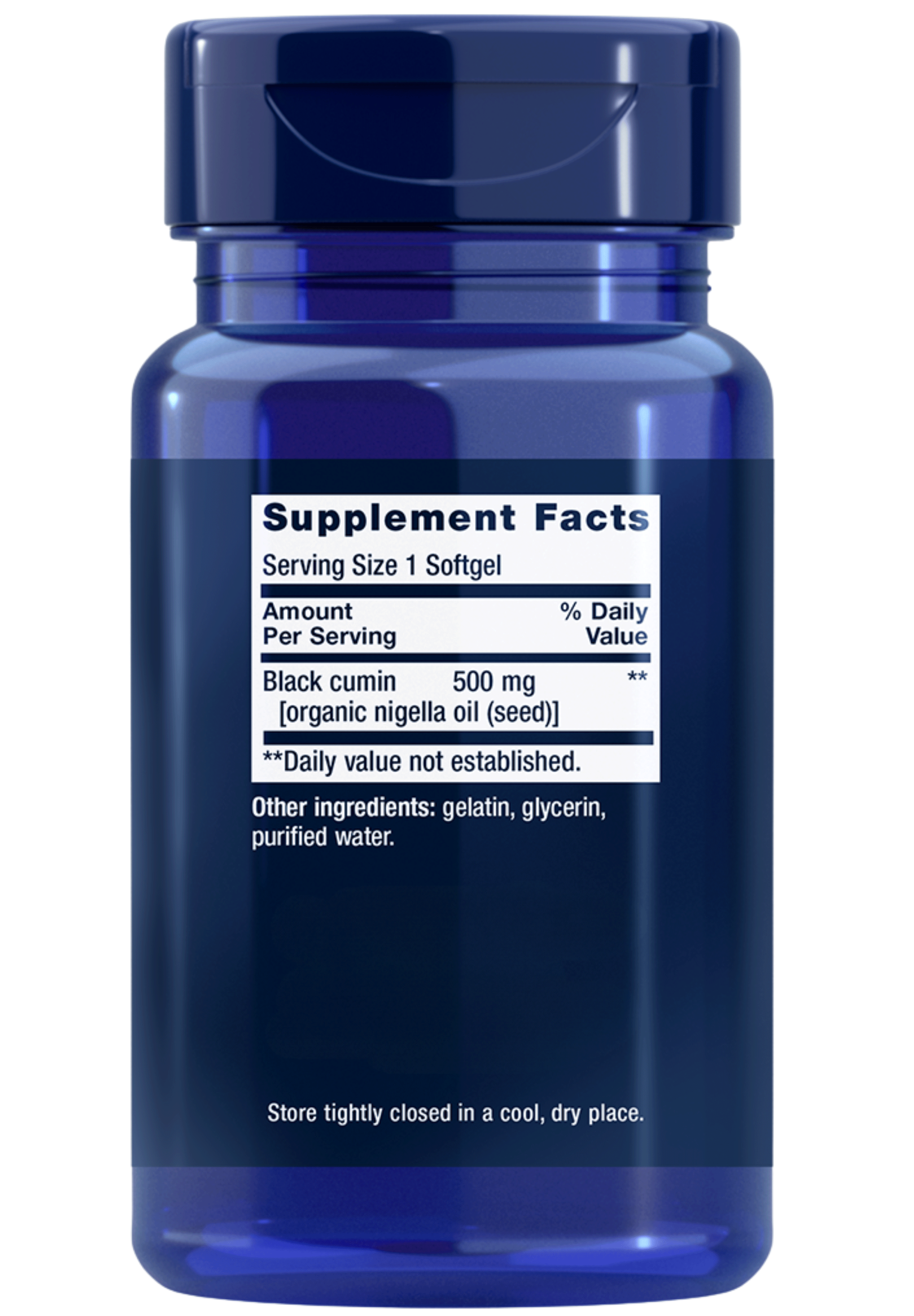 Life Extension Black Cumin Seed Oil Ingredients