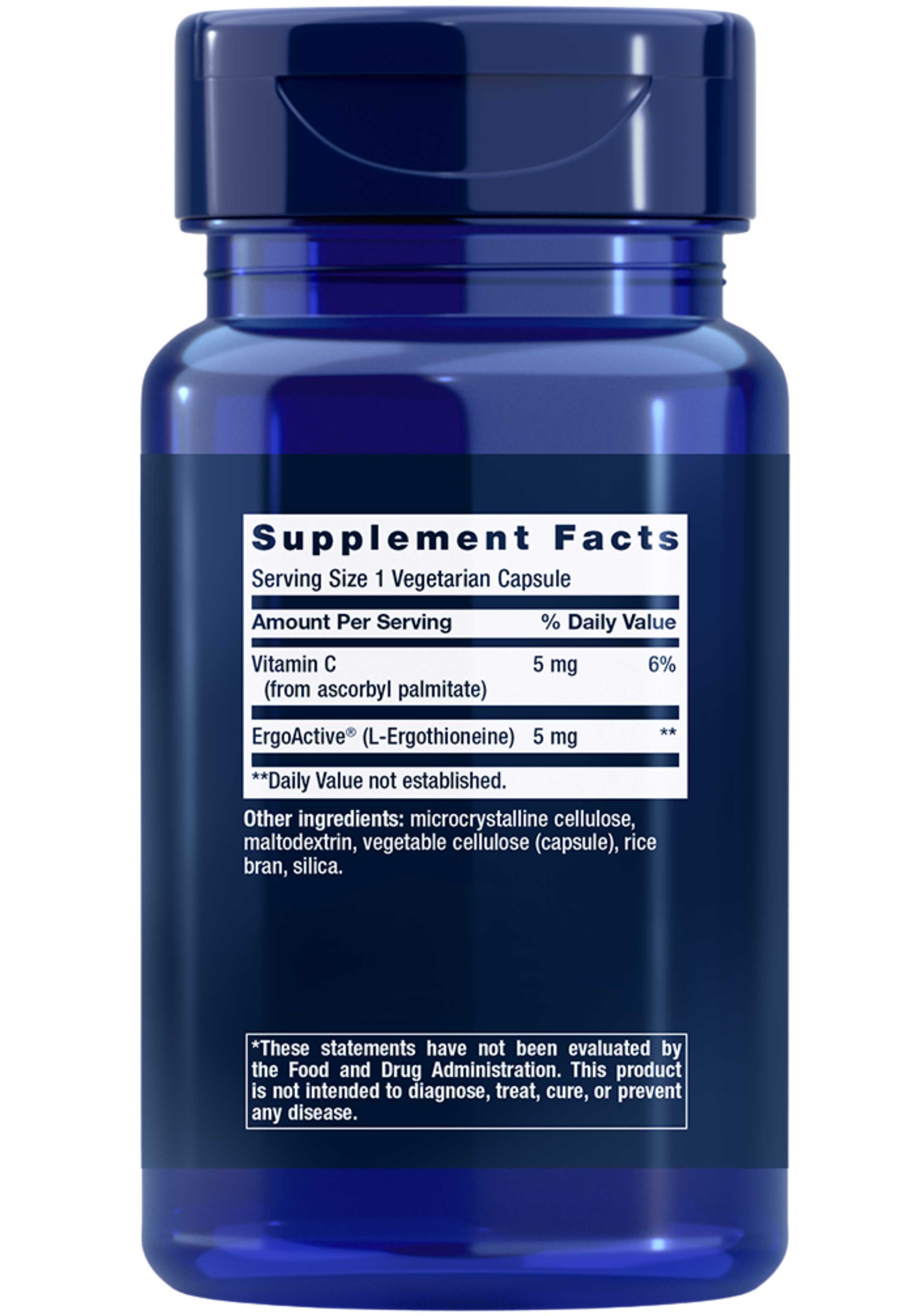 Life Extension Essential Youth L-Ergothioneine Ingredients