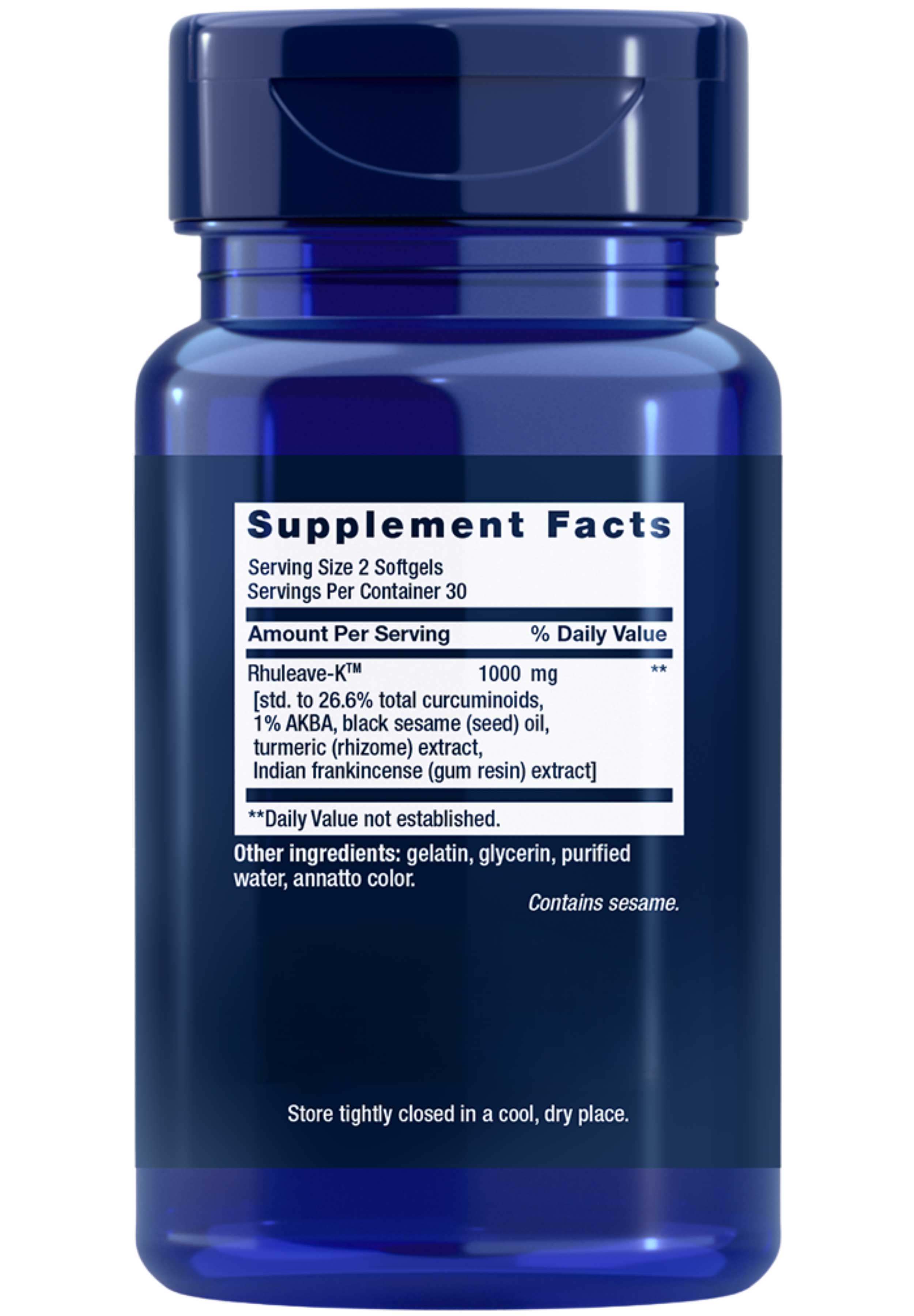 Life Extension Fast Acting Relief Ingredients