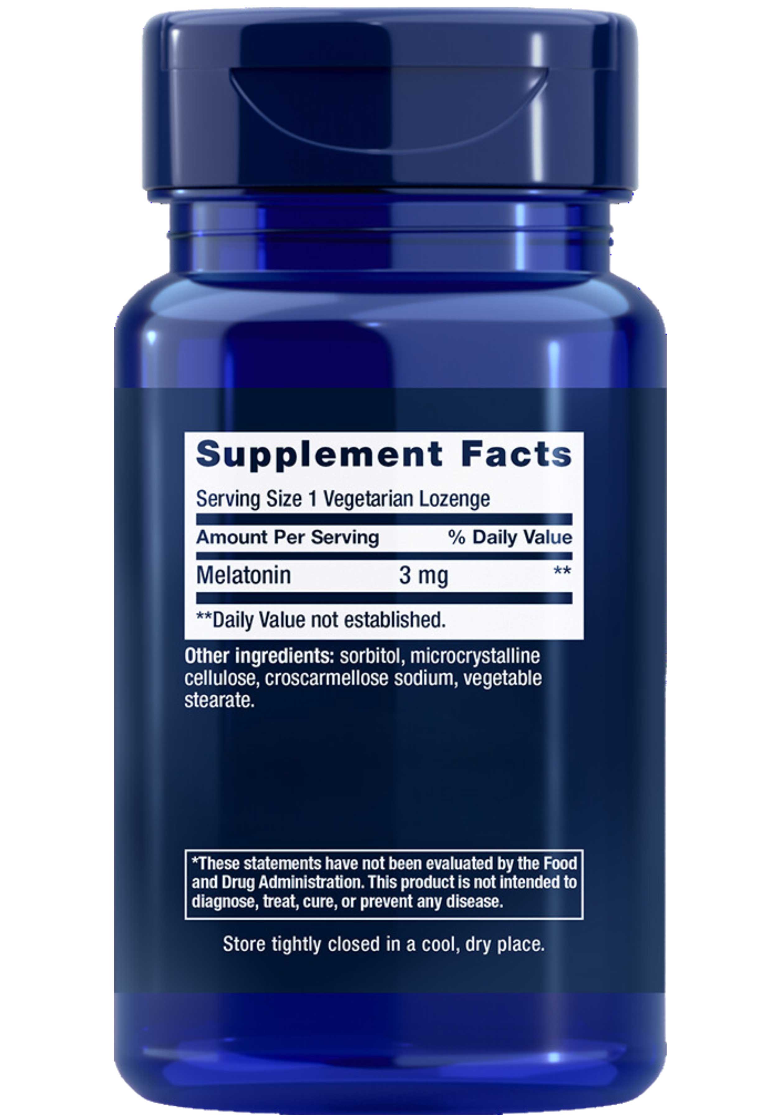 Life Extension Melatonin 3 mg Lozenges Ingredients
