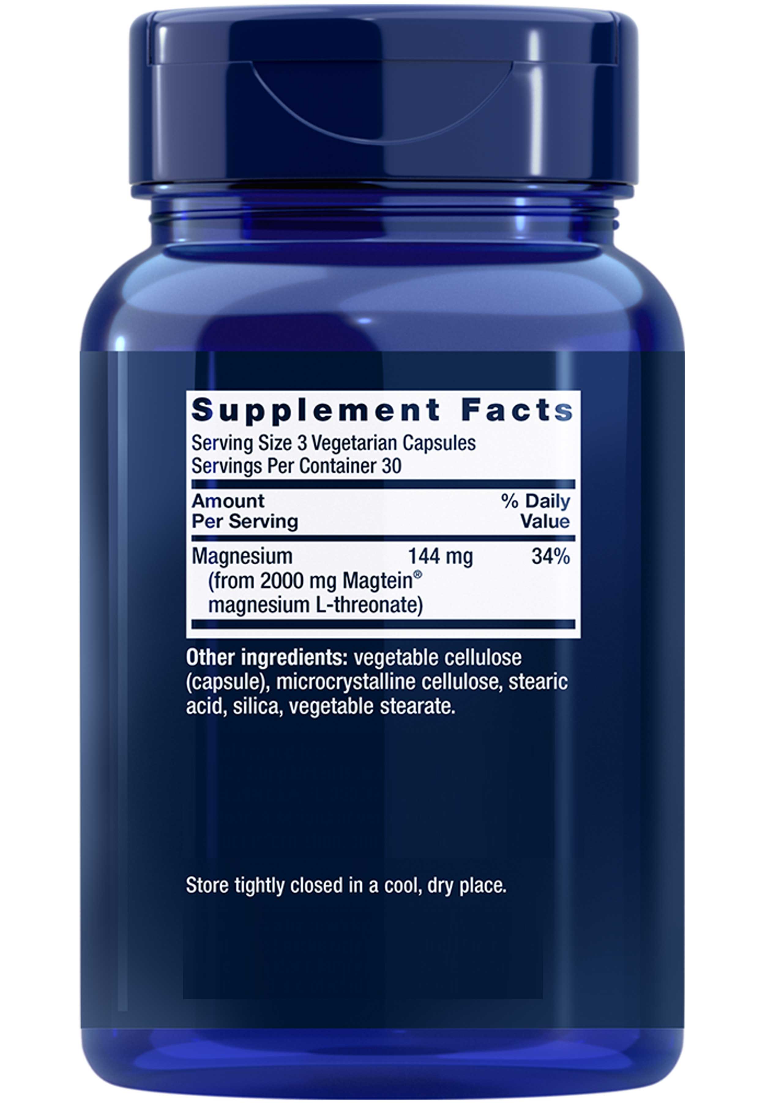 Life Extension Neuro-Mag Magnesium L-Threonate Ingredients