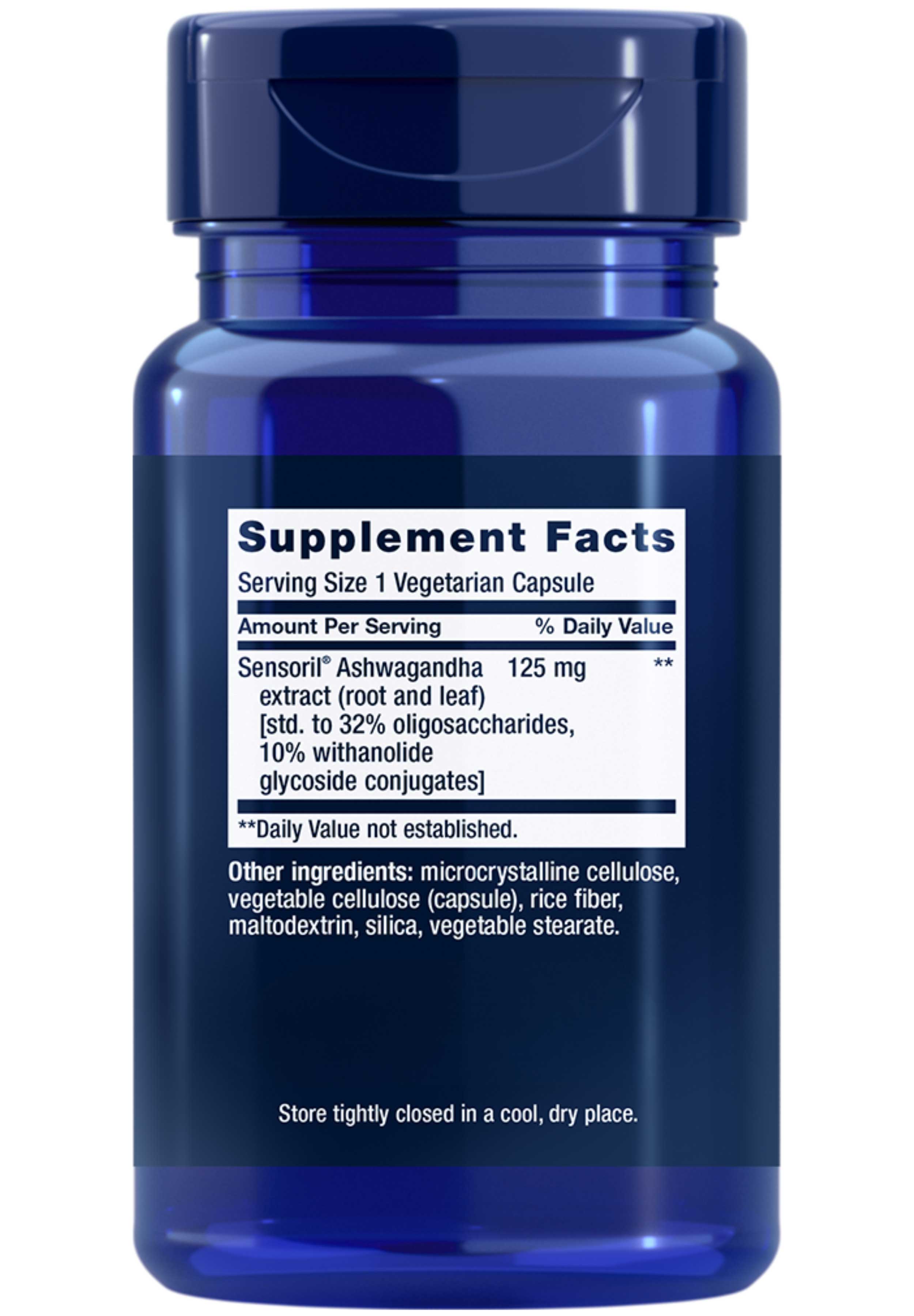 Life Extension Optimized Ashwagandha Ingredients