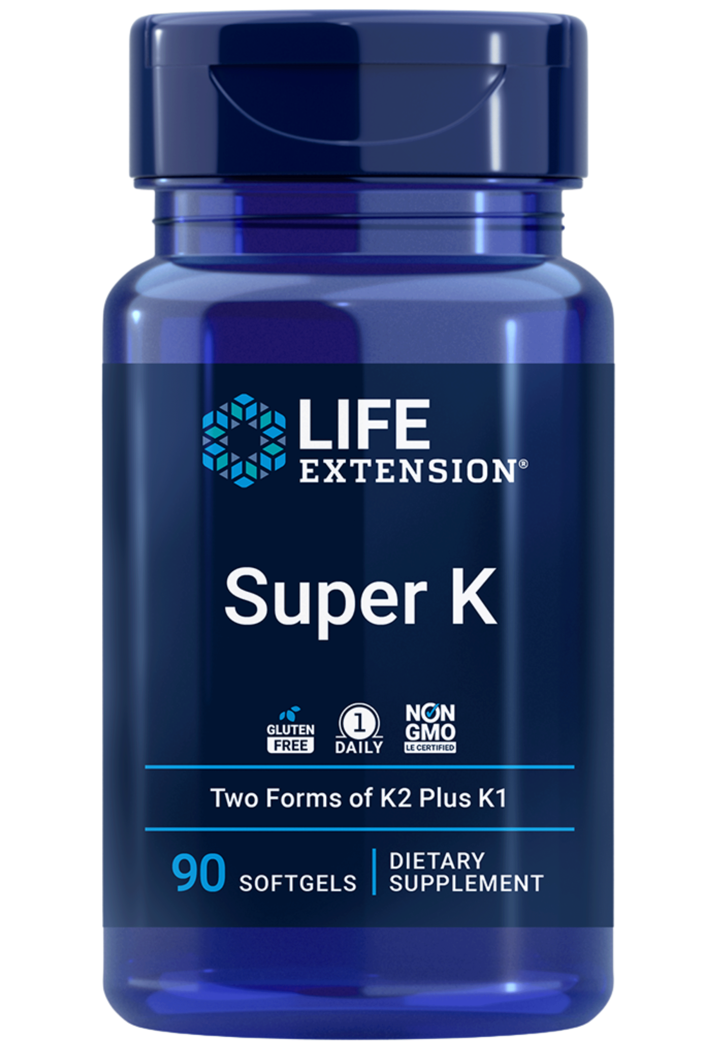 Life Extension Super K (Two Forms of K2 Plus K1)