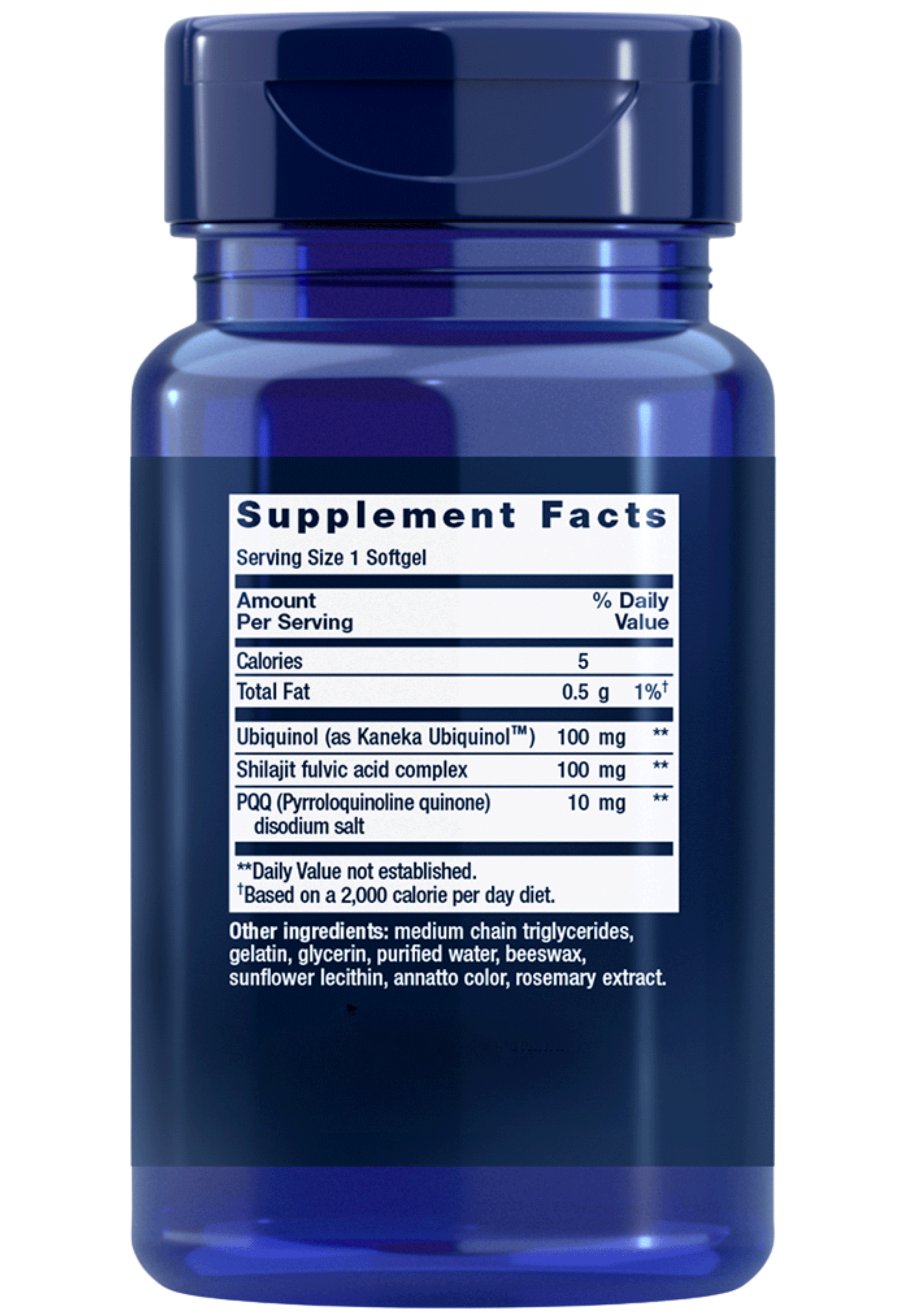 Life Extension Super Ubiquinol CoQ10 with PQQ Ingredeints