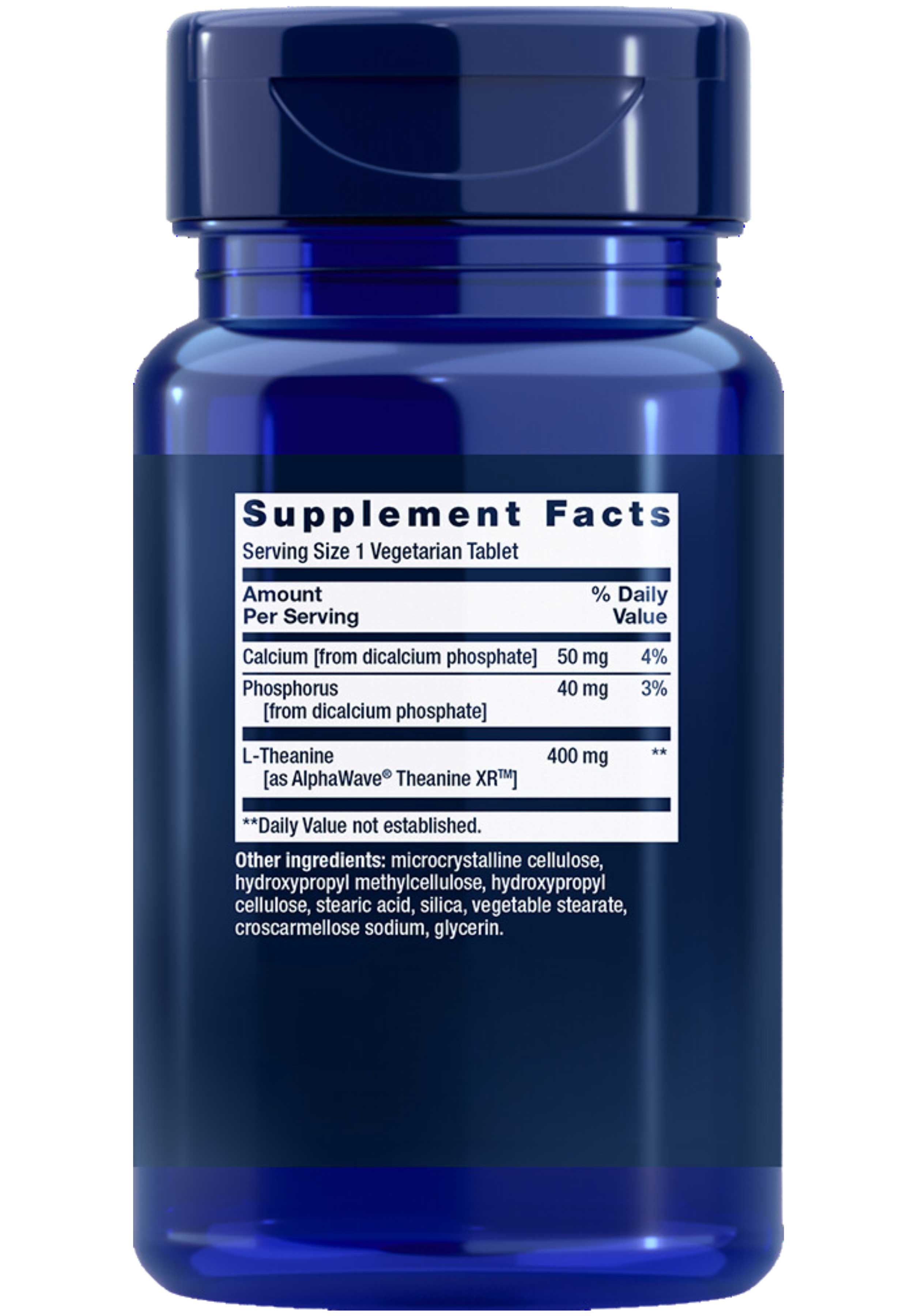 Life Extension Theanine XR Stress Relief Ingredients