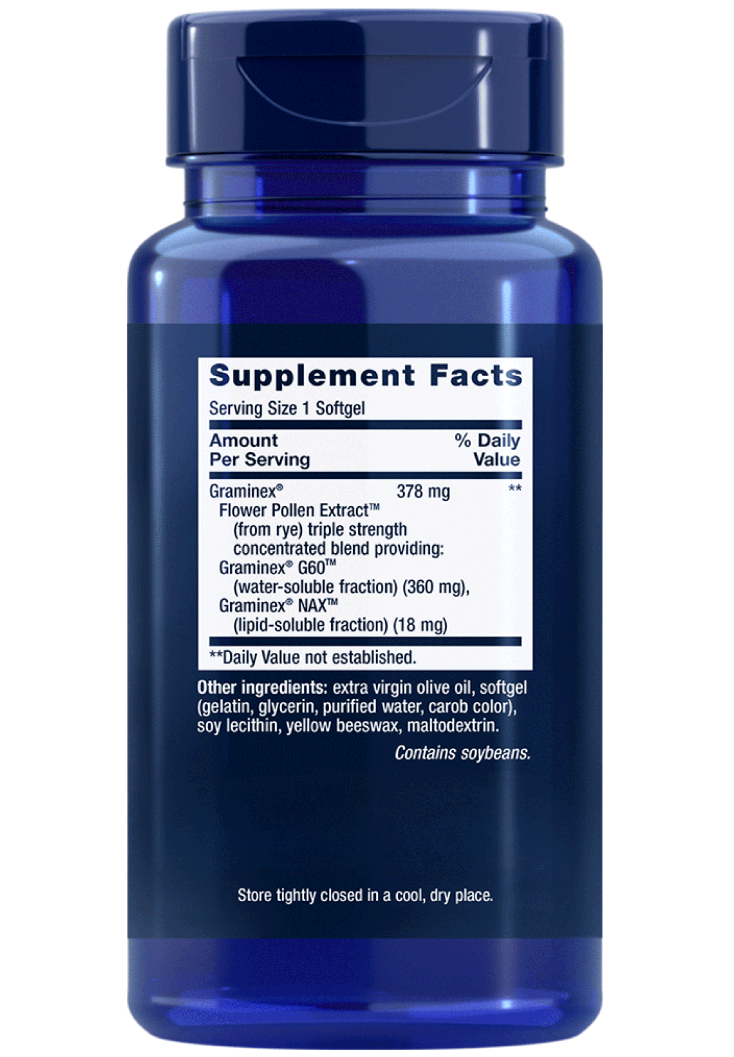 Life Extension Triple Strength ProstaPollen Ingredients