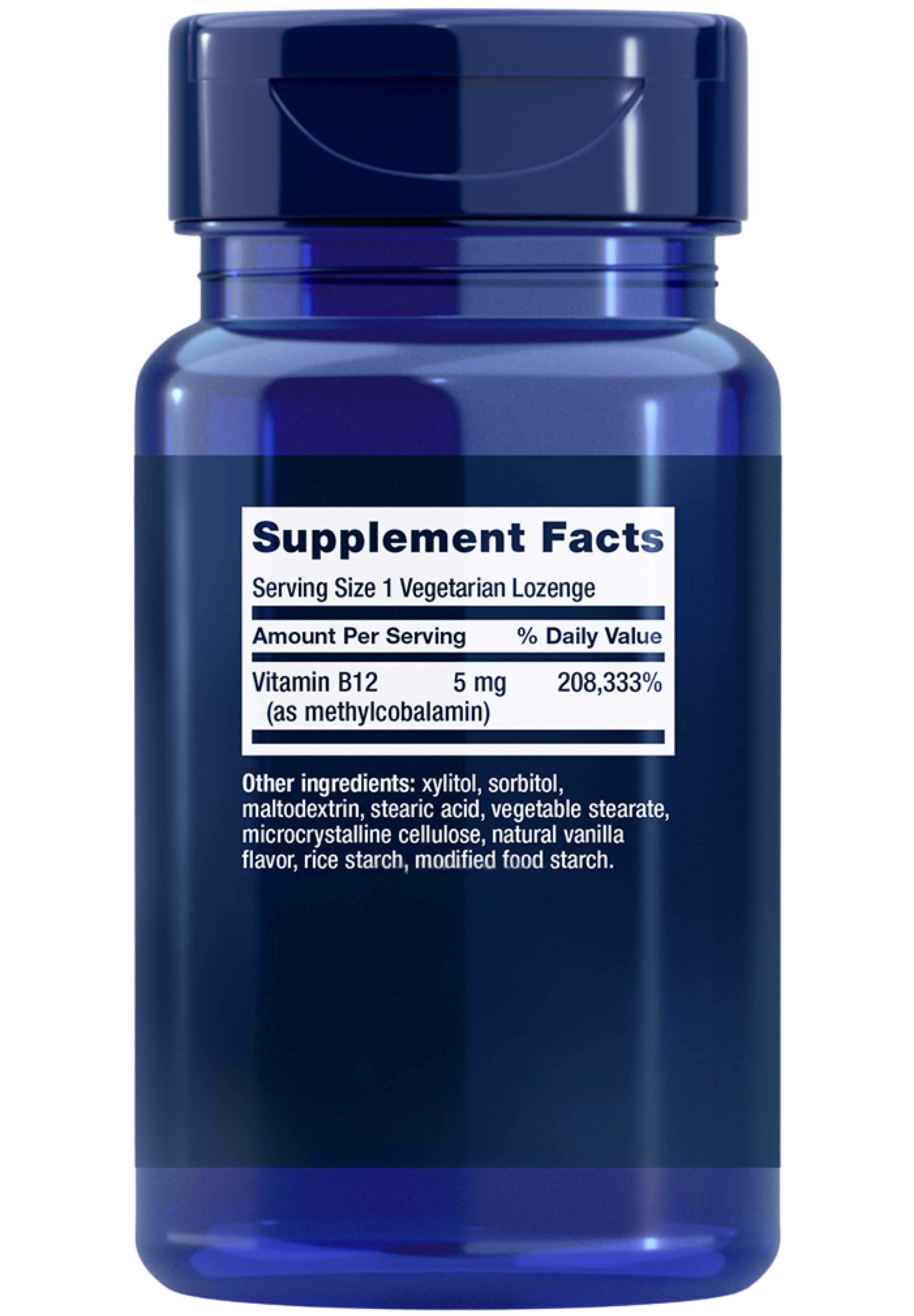 Life Extension Vitamin B12 Methylcobalamin Ingredients