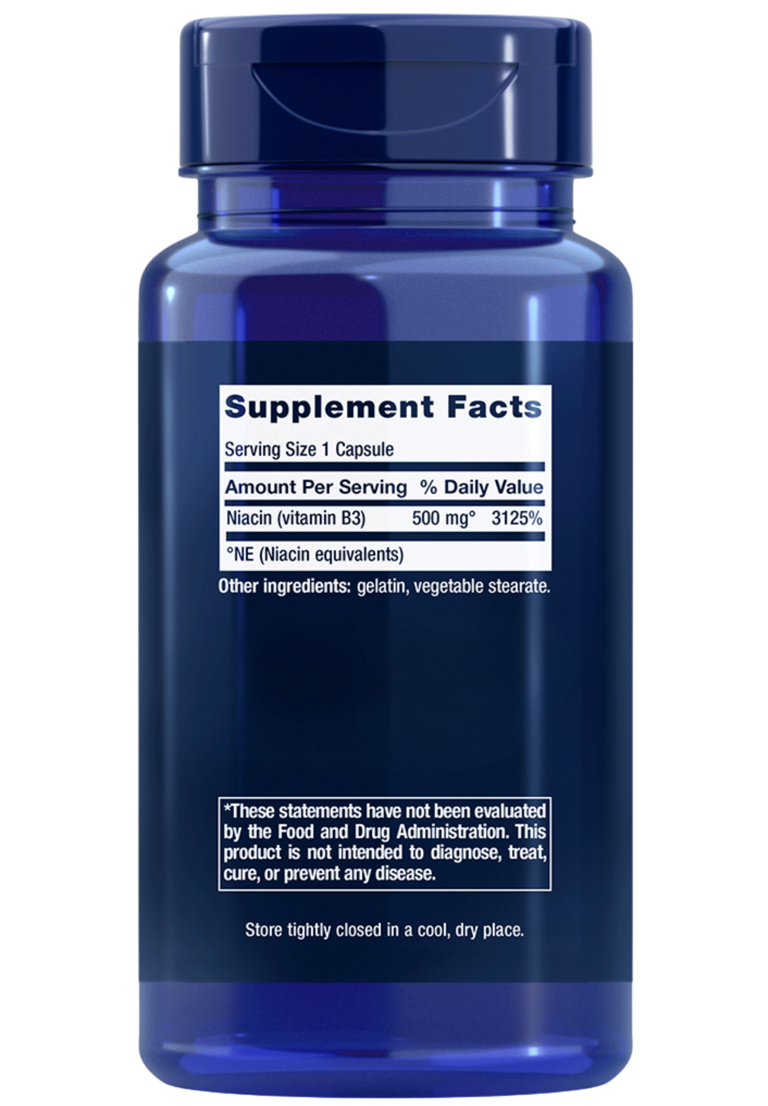 Life Extension Vitamin B3 Niacin Ingredients