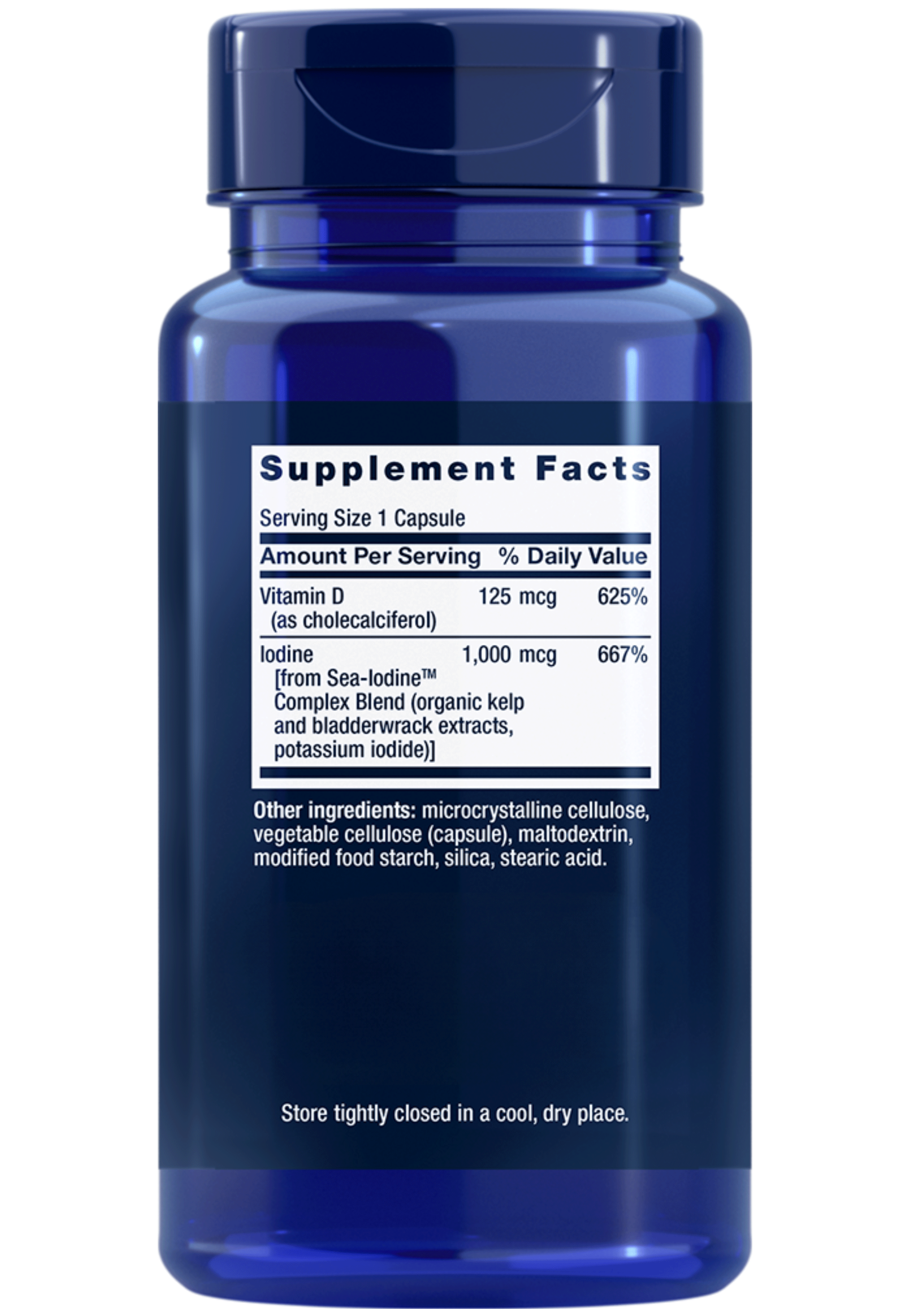 Life Extension Vitamin D3 (5000 IU) with Sea-Iodine Ingredients