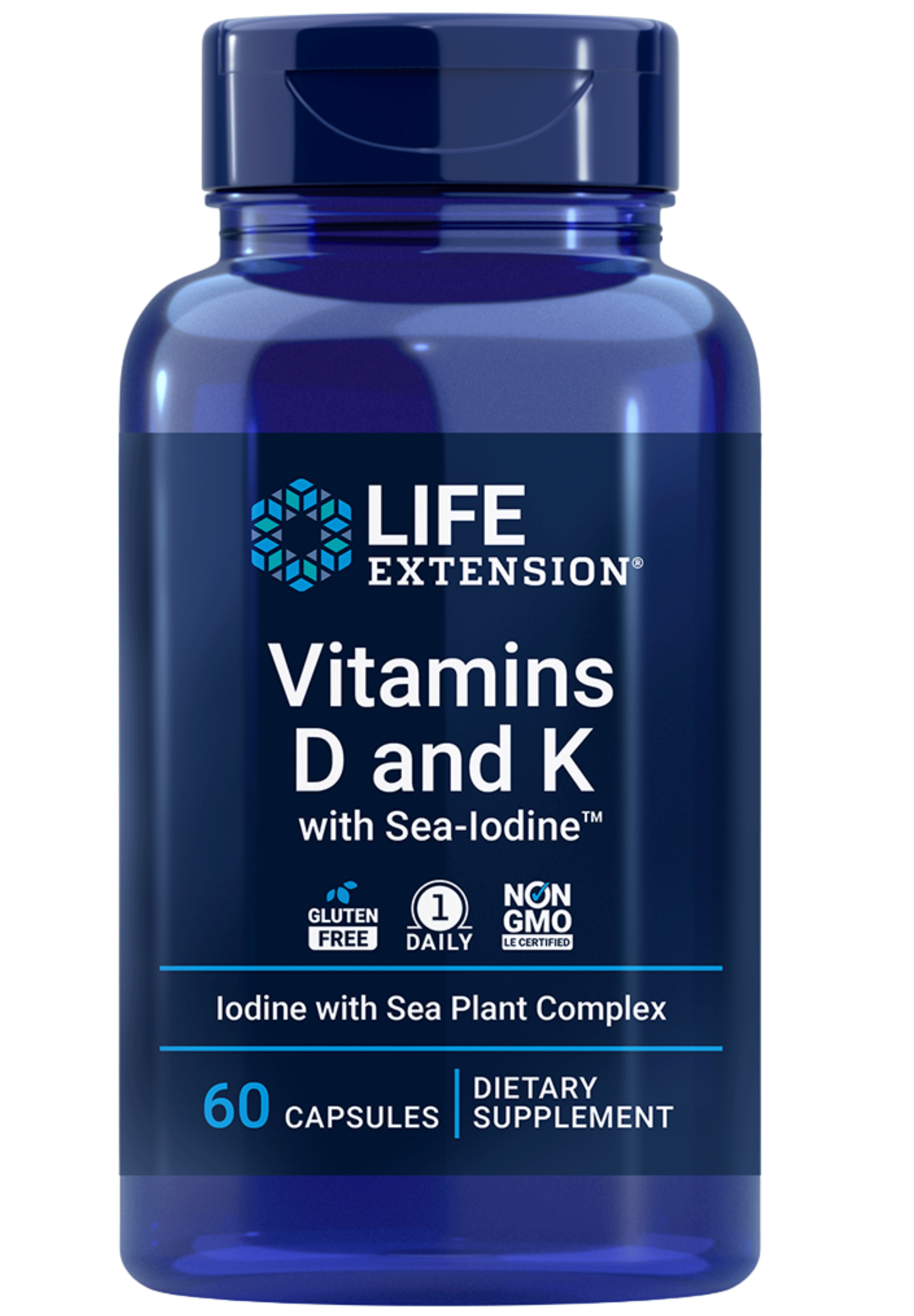 Life Extension Vitamins D and K with Sea-Iodine
