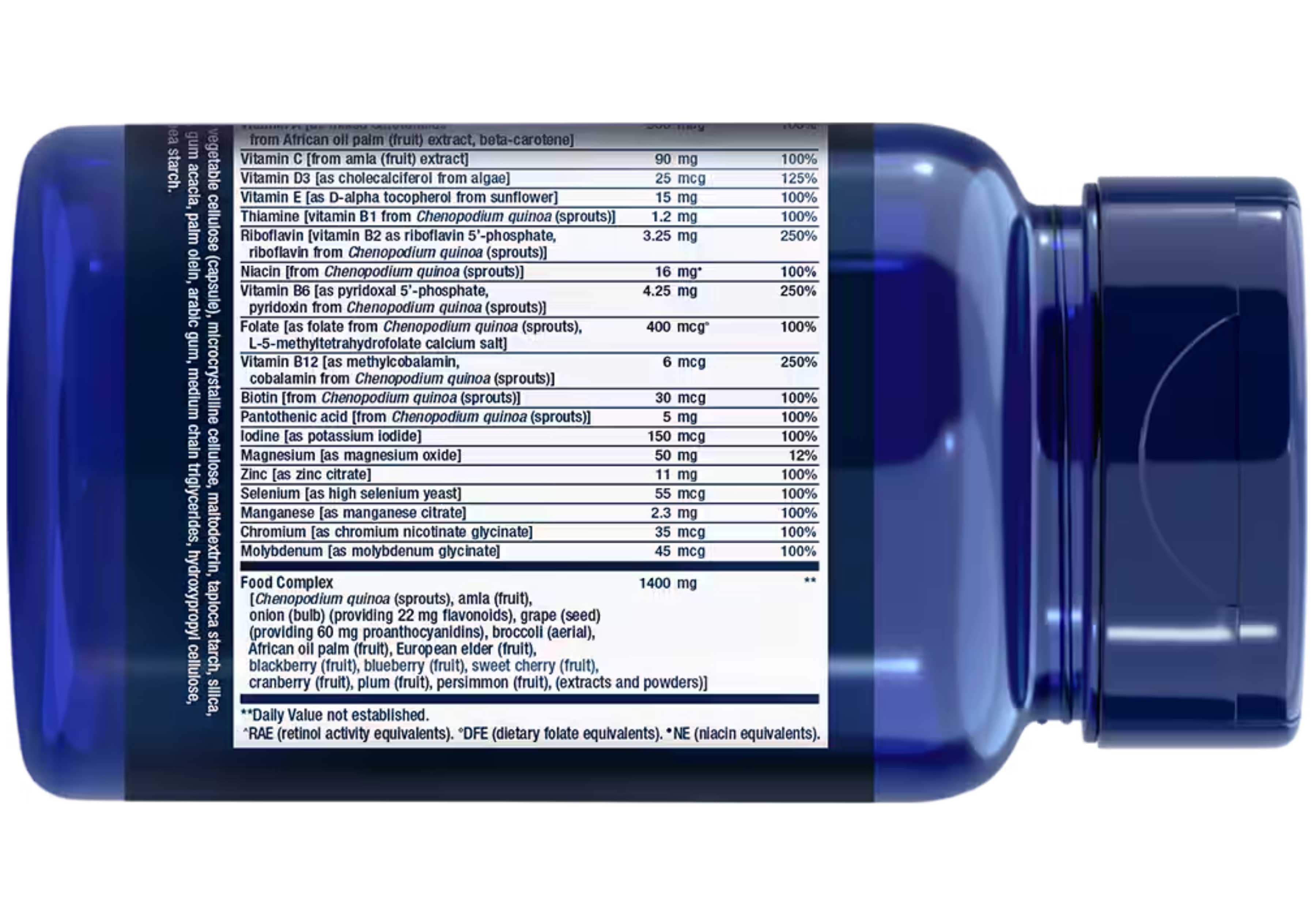 Life Extension Whole Food Multivitamin Ingredients